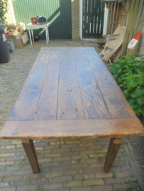 Antieke houten tafel met 1 lade